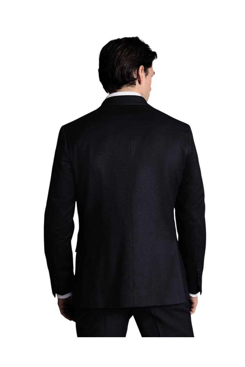 Slim Fit Italian Flannel Suit Jacket, Alternate, color, Navy
