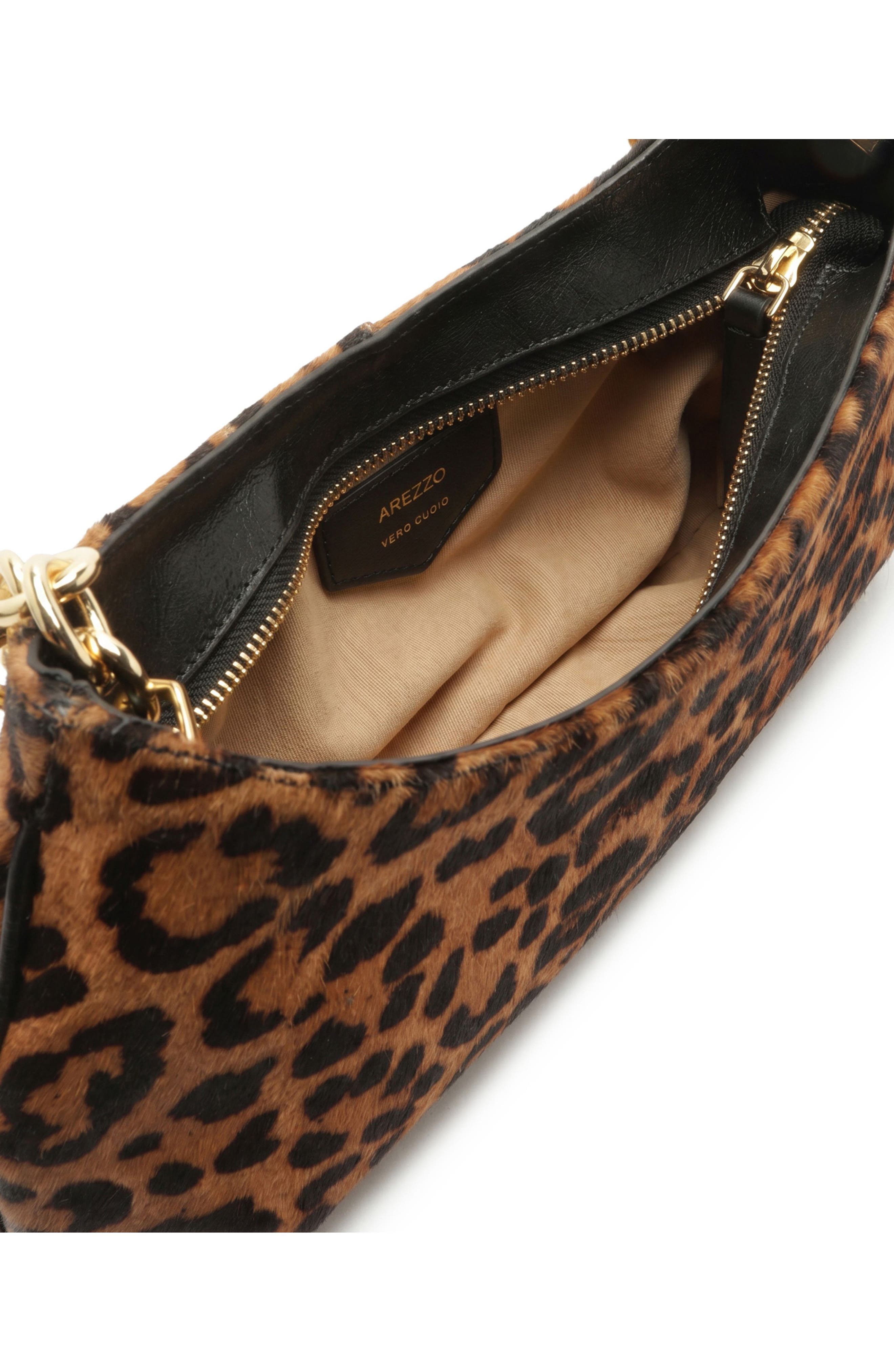 Small Luna Baguette Leather Shoulder Bag, Alternate, color, ANIMAL PRINT
