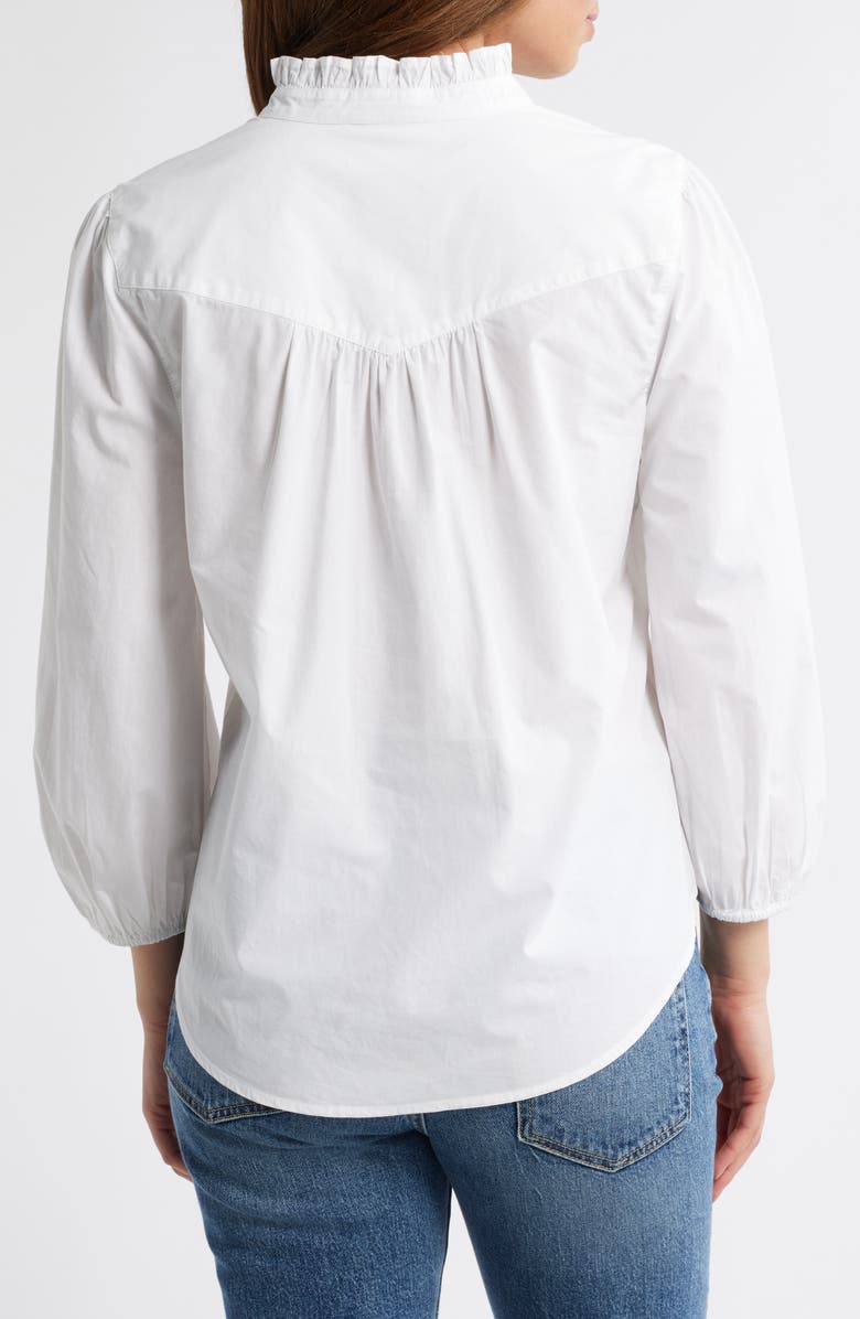 Caslon<sup>®</sup> Ruffle Trim Cotton Poplin Popover, Alternate, color, 