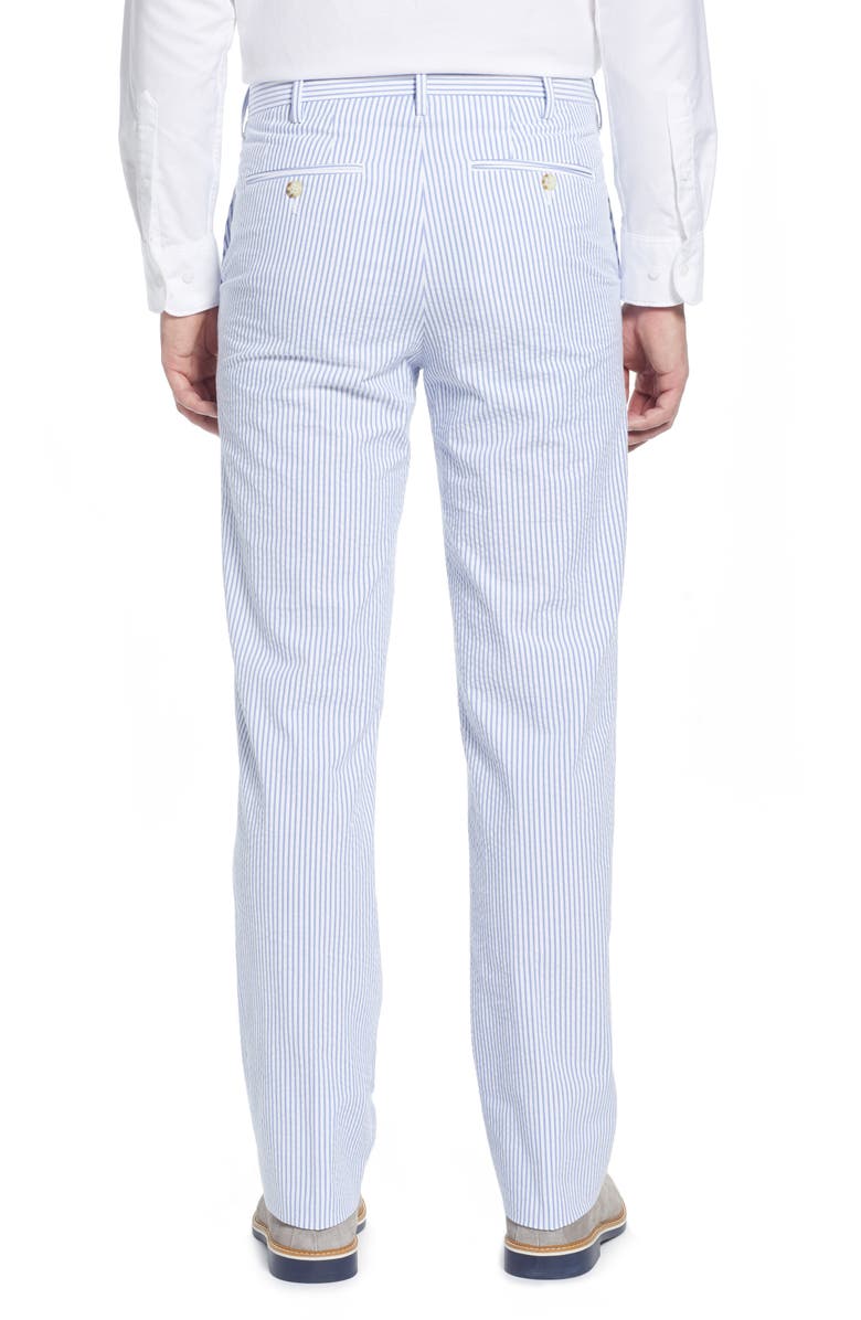 Berle Flat Front Seersucker Pants, Alternate, color, Light Blue