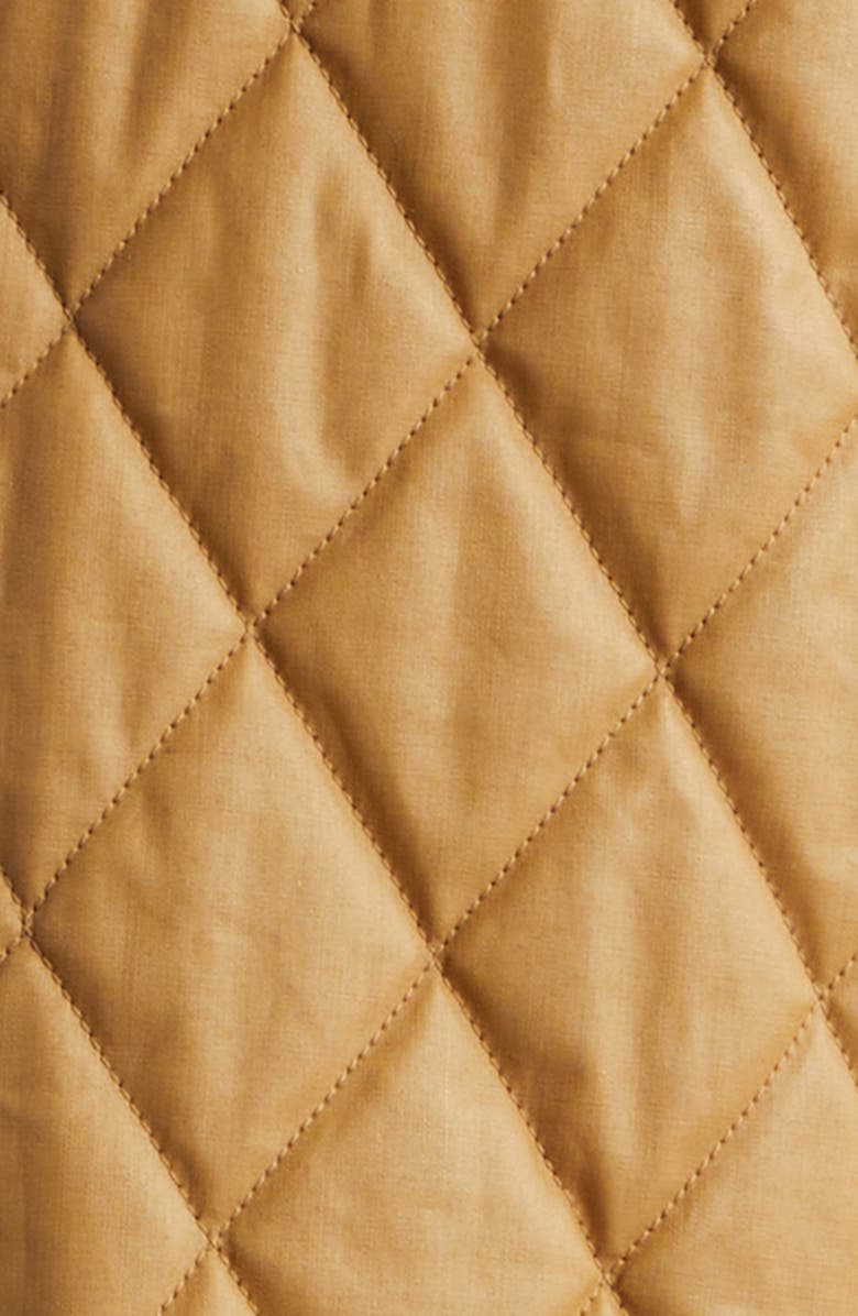 Burberry Howle Quilted Jacket with Genuine Shearling Collar, Alternate, color, Sepia/ Hay