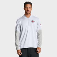 Nike Men's Nike White Kansas City Chiefs Sideline Dri-FIT Half-Zip Pullover