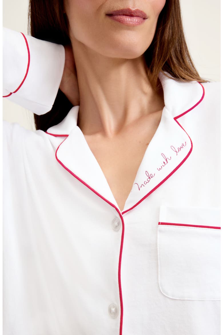Made with Love Pima Cotton Pajamas, Alternate, color, WHITE
