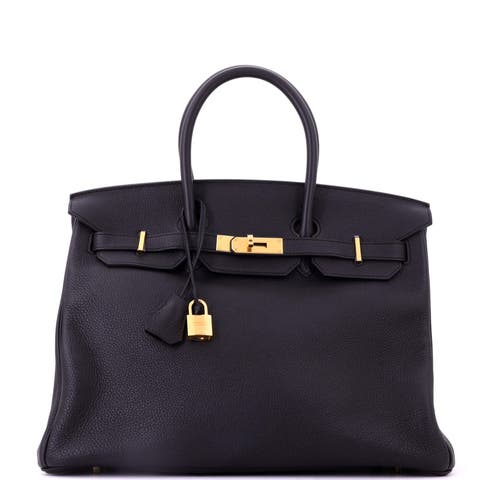 Birkin Handbag Black Togo with Gold Hardware 35