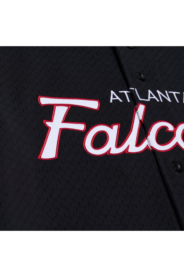 Men's Mitchell & Ness  Black Atlanta Falcons Head Coach Mesh Full-Button Fashion Jersey, Alternate, color, Black