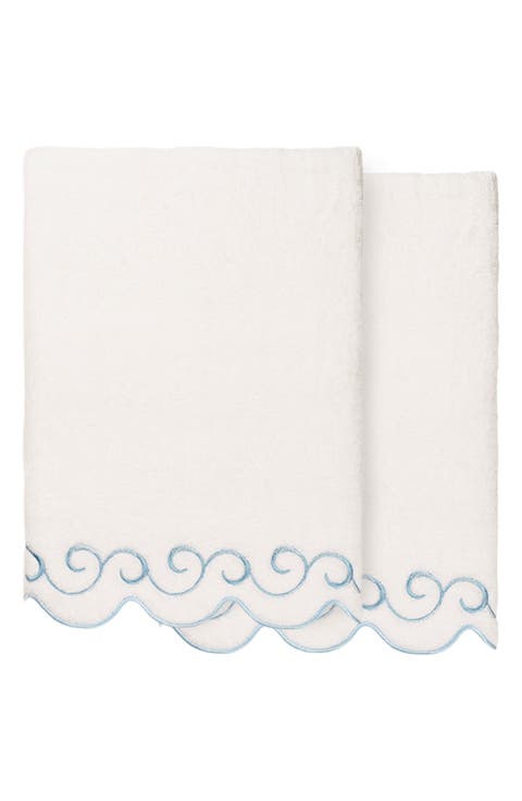 Simplicity Scallop Set of 2 Bath Towels