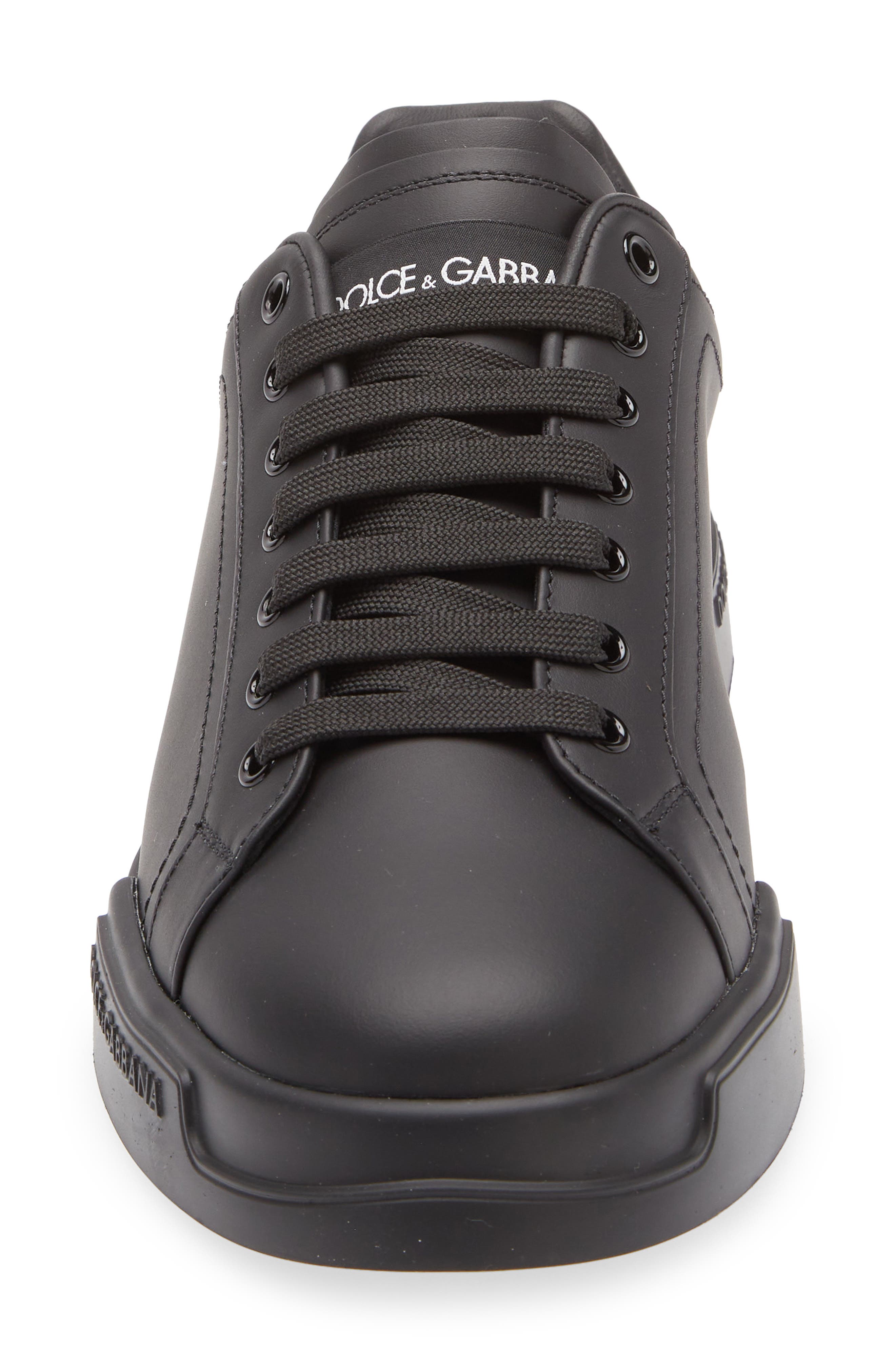 Dolce&Gabbana Nappato Sneaker, Alternate, color, 80999 Nero