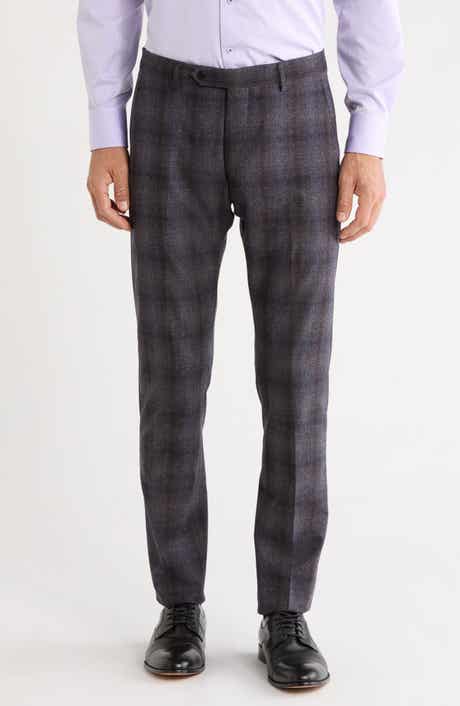 Noah Plaid Wool Blend Trousers