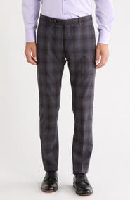 Zanella Noah Plaid Wool Blend Trousers
