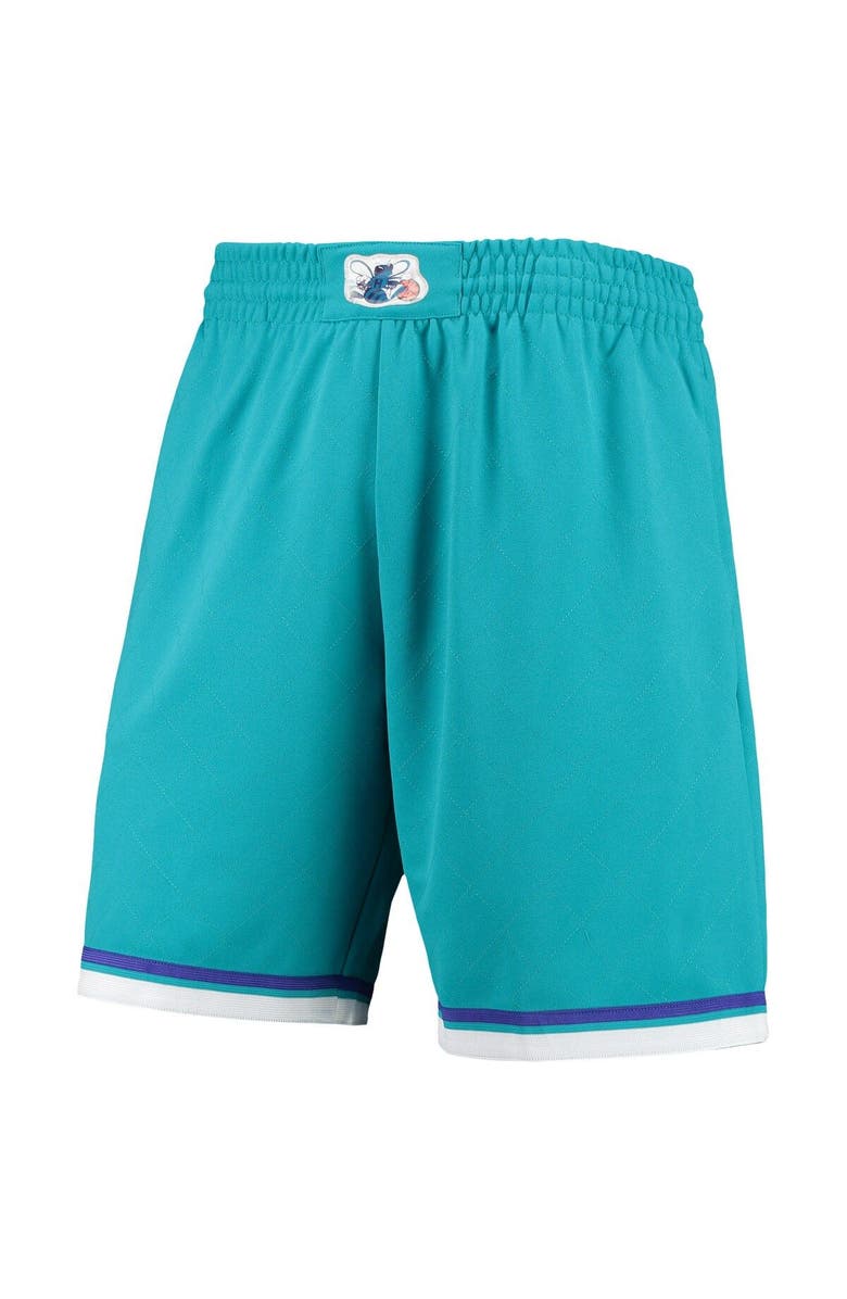 Mitchell & Ness Men's Mitchell & Ness Teal Charlotte Hornets 1992 Hardwood Classics 75th Anniversary Swingman Shorts, Alternate, color, Teal
