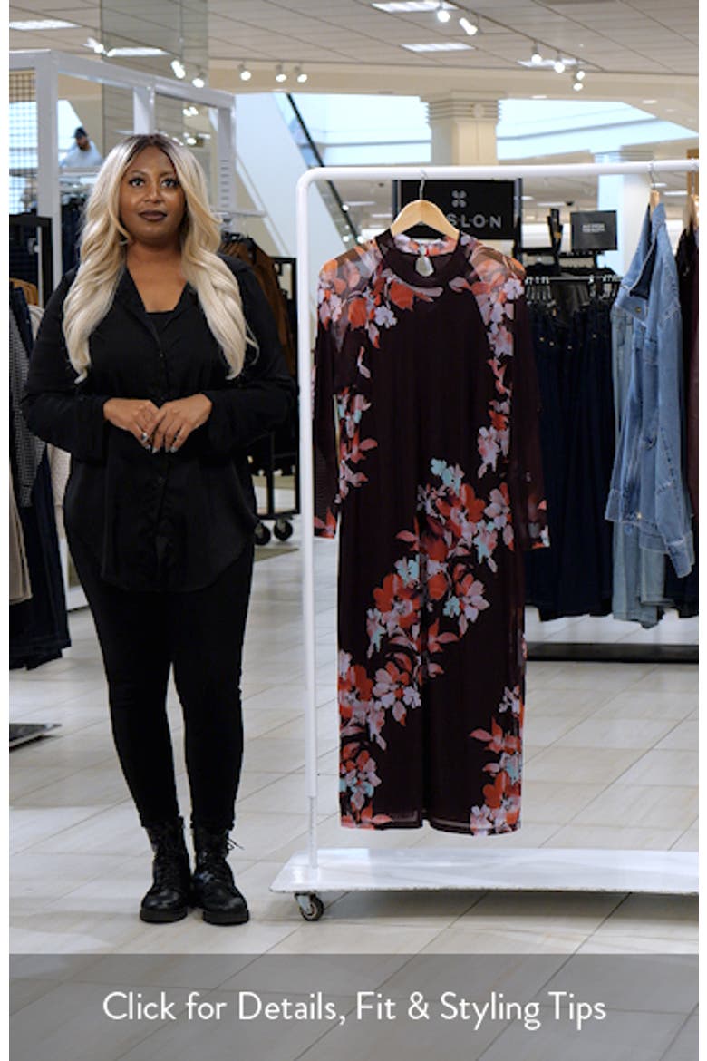 Solene Floral Mesh Midi Dress video