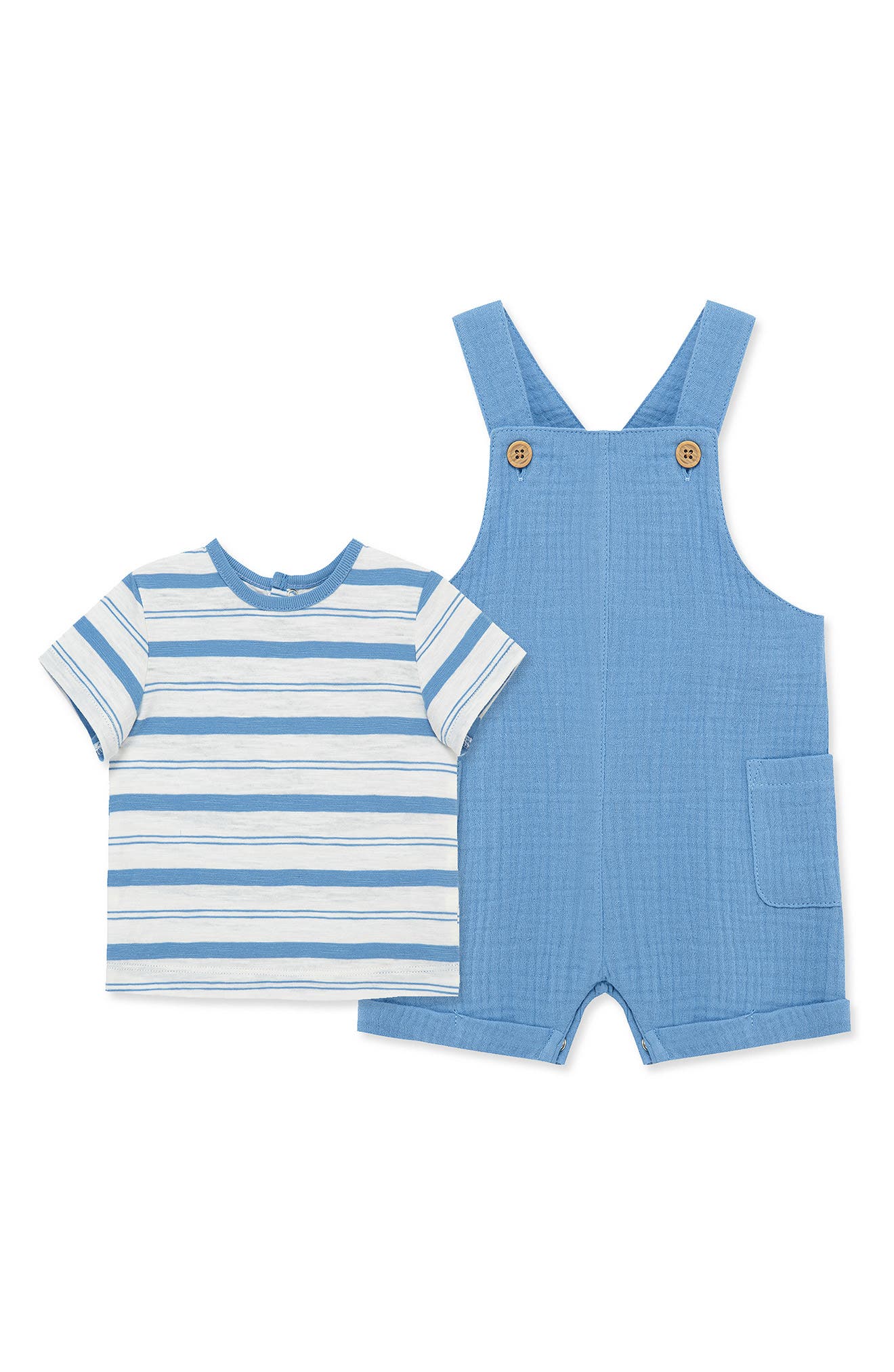 Little Me Stripe T-Shirt & Shortall Set