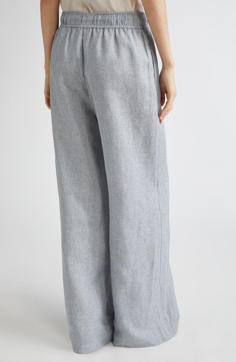Reiss Willow Wide Leg Linen Blend Drawstring Pants, Alternate, color, Blue