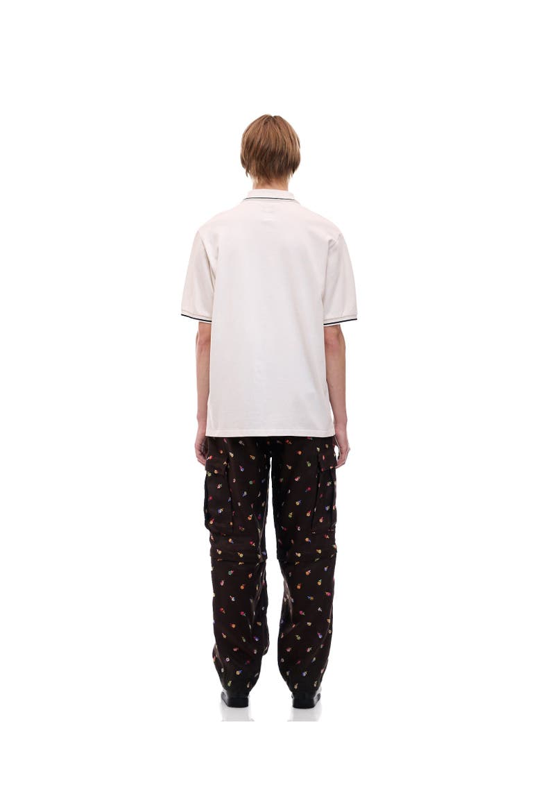 Floral Polo, Alternate, color, Off White