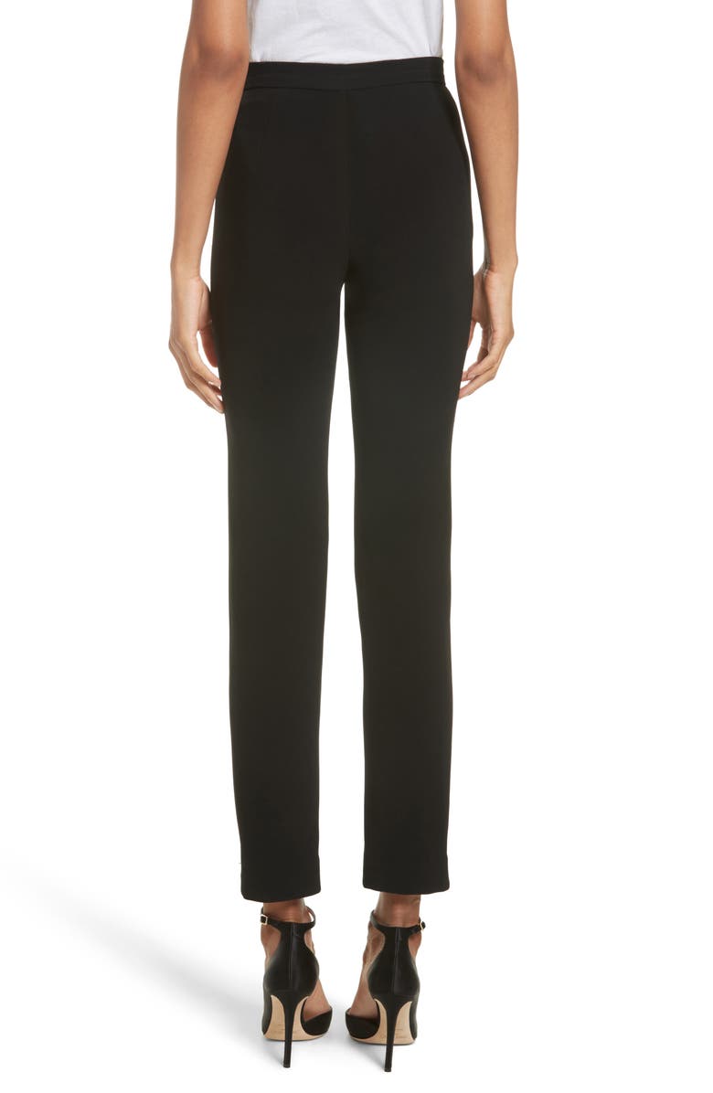 Brandon Maxwell Crepe Cigarette Pants, Alternate, color, 