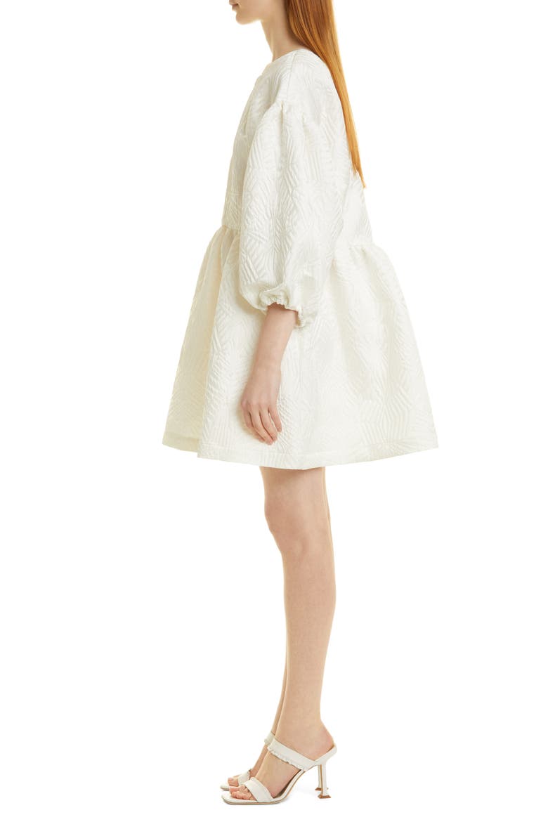 Karlina Blouson Dress, Alternate, color, WHITE