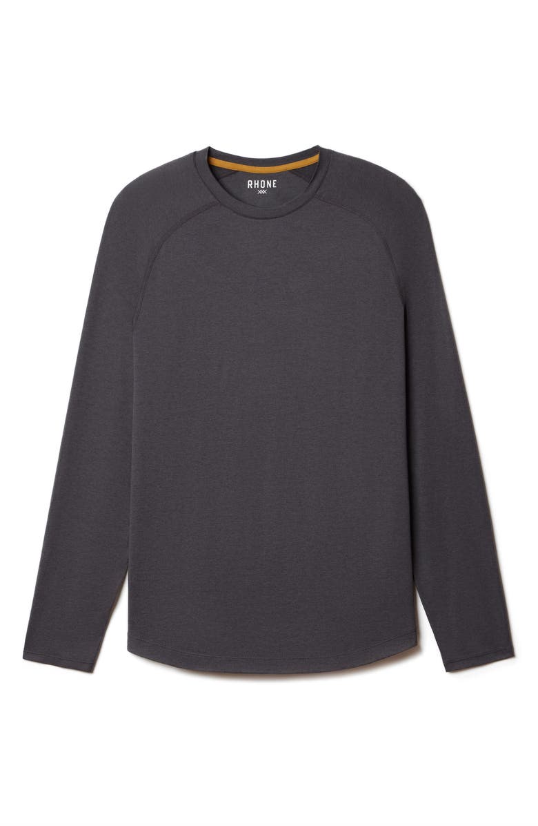 Rhone Atmosphere Long Sleeve Performance T-Shirt, Alternate, color, Asphalt Heather