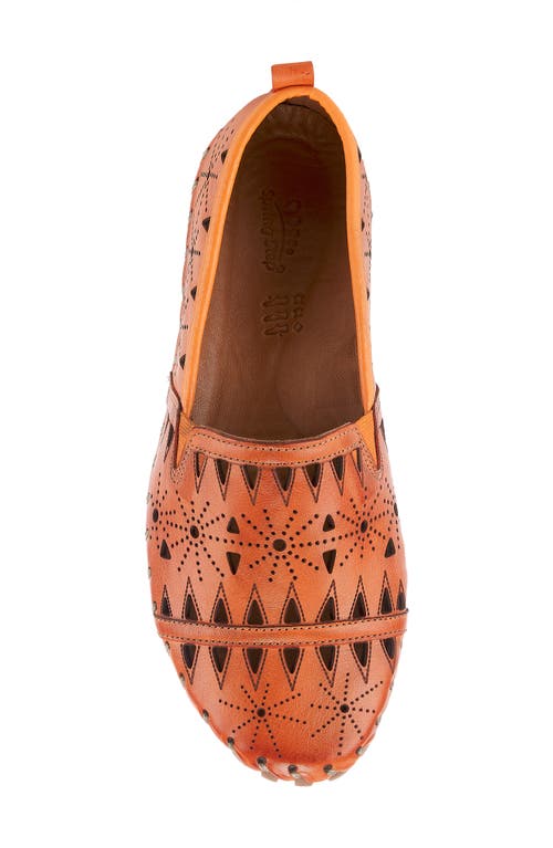Spring Step Fusaro Loafer In Orange Leather