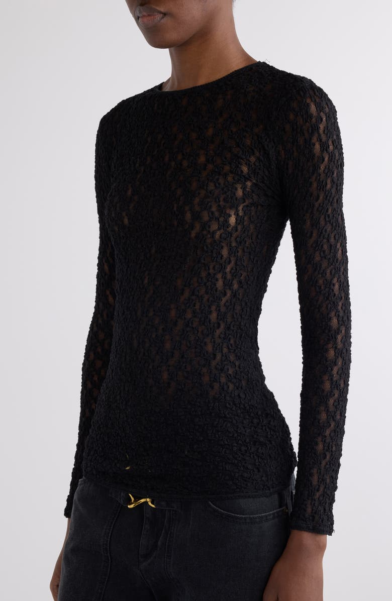 Isabel Marant Gaelle Stretch Lace Top, Alternate, color,