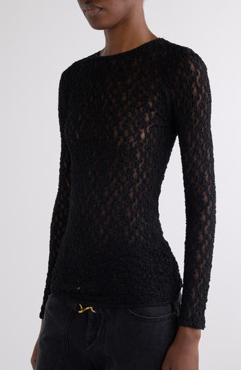 Tシャツ・カットソー ISABEL MARANT GAELLE LONG-SLEEVE TOP IN STRETCH LACE Isabel Marant Gaelle Stretch Lace Top | Nordstrom