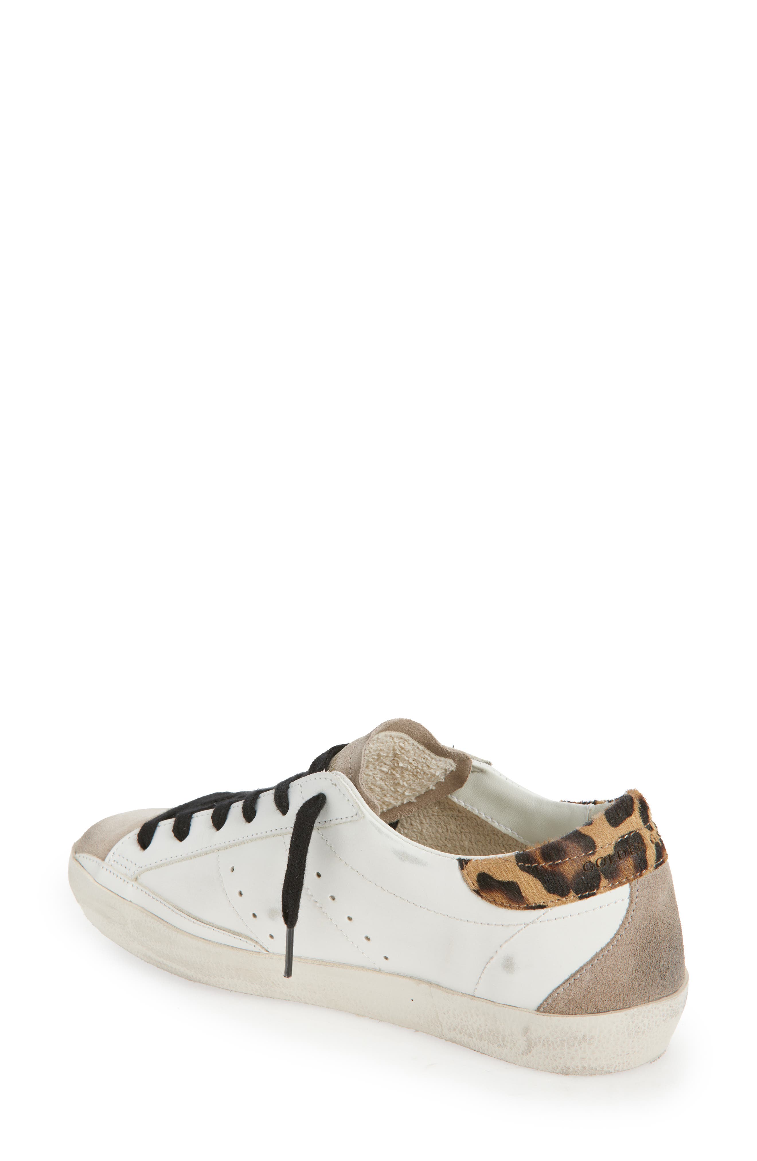 Golden Goose Super Star Sneaker, Alternate, color, White/ Black/ Beige/ Leopard
