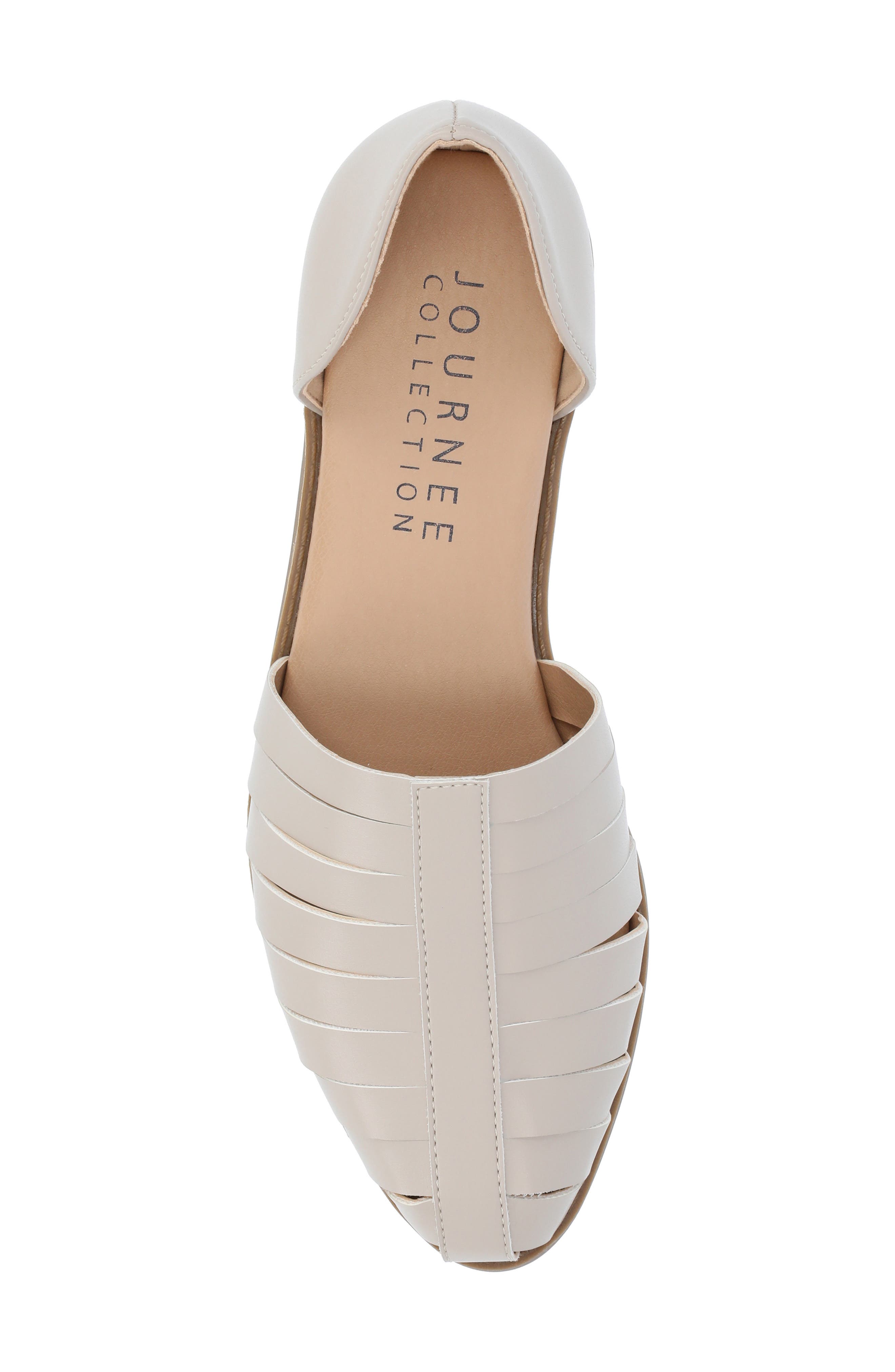 Journee Collection Anyah Vegan Leather Flat, Alternate, color, Grey