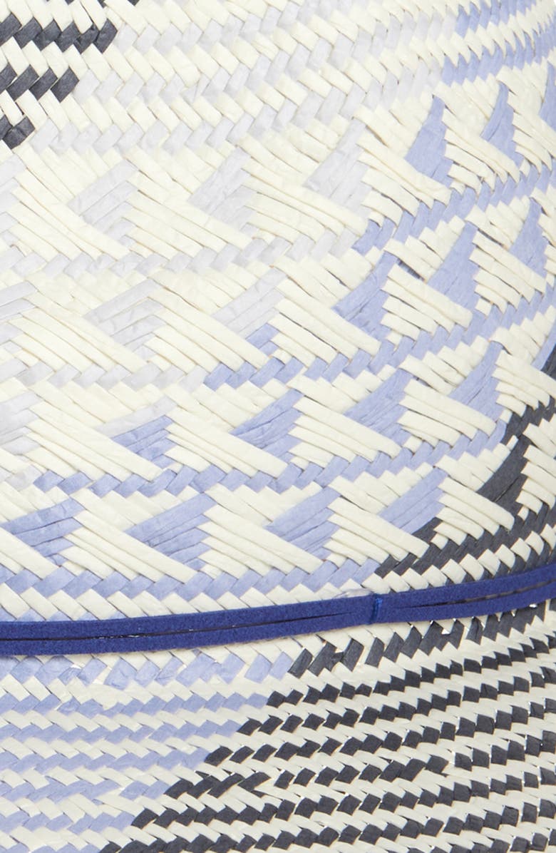 Treasure & Bond Packable Straw Panama Hat, Alternate, color, Navy/Black Combo