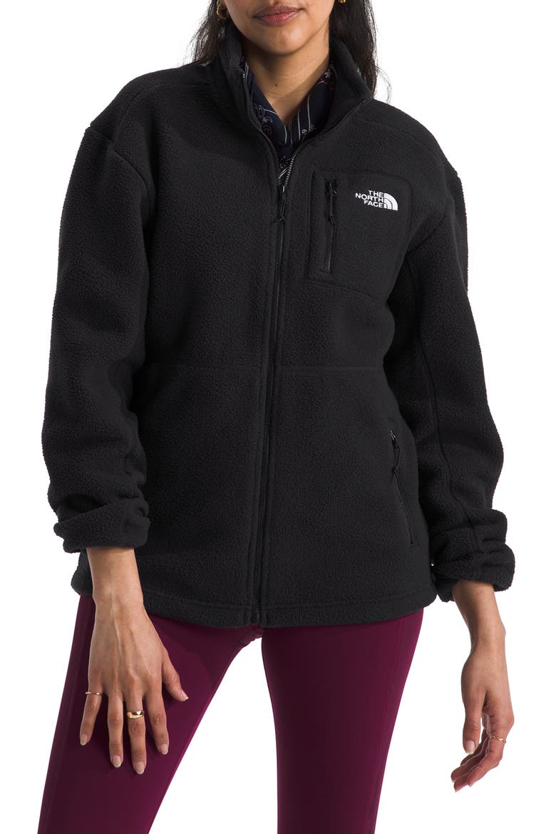 Yumiori Recycled Fleece Jacket, Main, color, TNF BLACK/ TNF BLACK