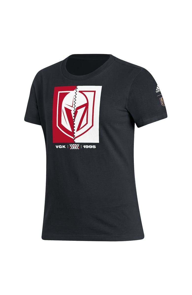adidas Women's adidas Black Vegas Golden Knights Reverse Retro 2.0 Playmaker T-Shirt, Alternate, color, 