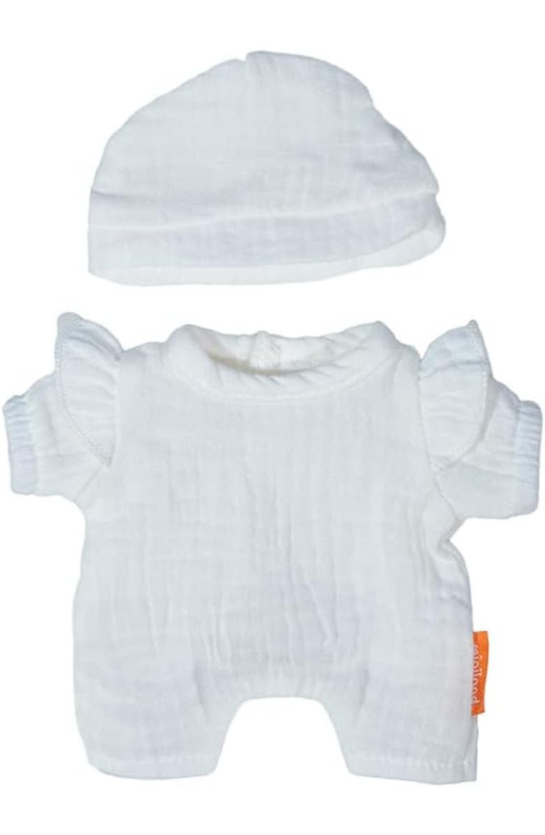 Miniland Doll Outfit for 8 1/4" Miniland Dolls, Main, color, White Multi