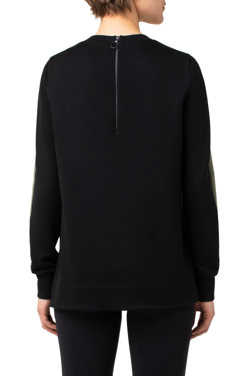 Akris punto Colorblock Jersey Sweatshirt, Alternate, color, 