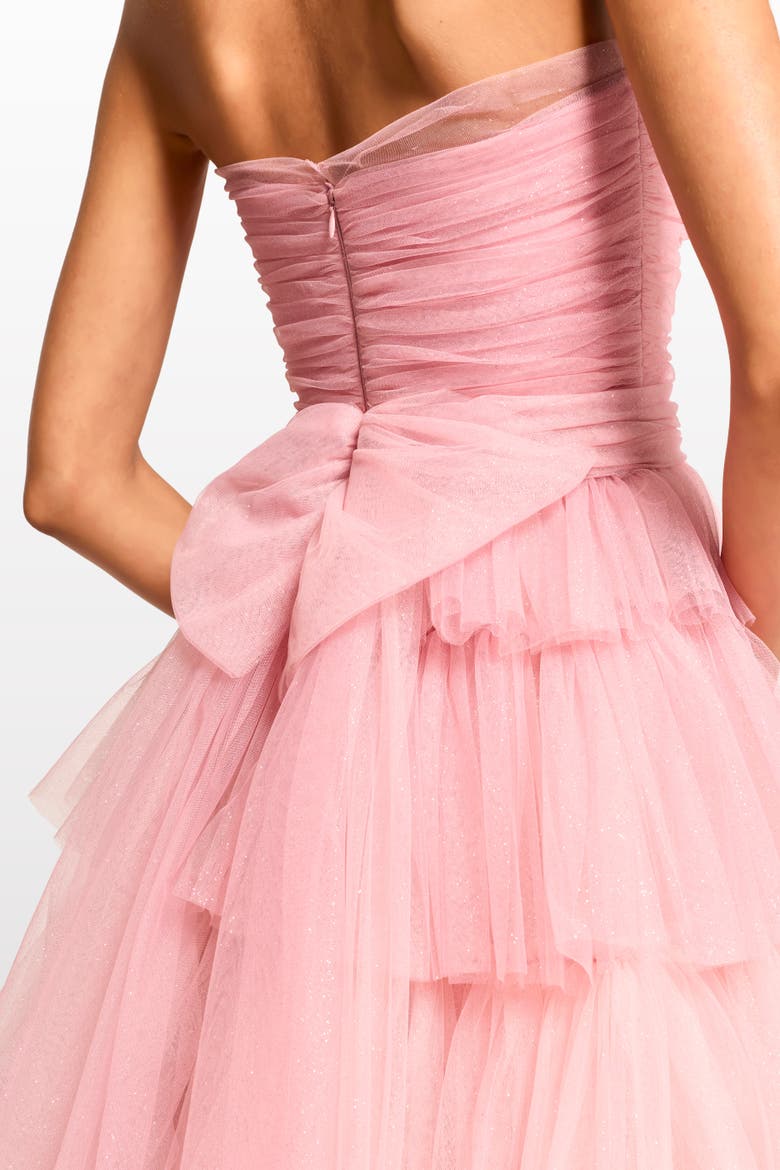 Adore Tiered Bow Gown, Alternate, color, Blossom Ombre