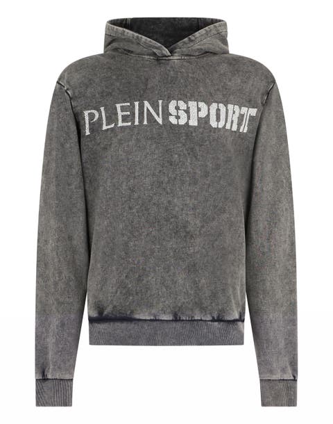 Washed Hoodie Crackle Scratch Men