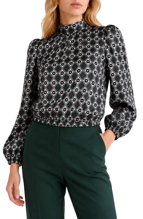 Seraphine Long Sleeve Mock Neck Top