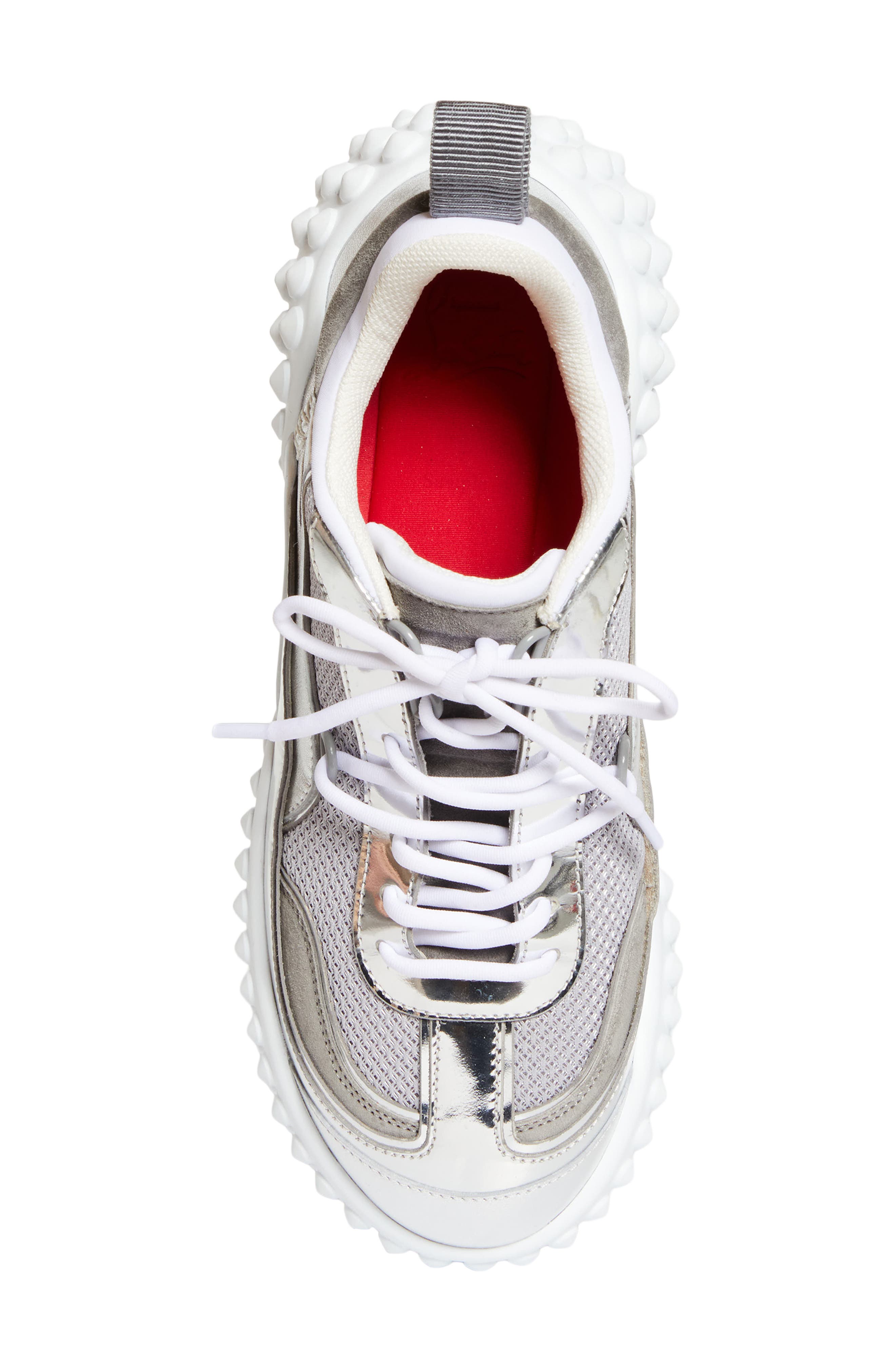 Christian Louboutin Mara Sneaker, Alternate, color, Silver