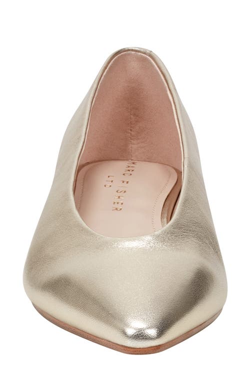Marc Fisher Ltd Gunner Pointed Toe Flat In Gold