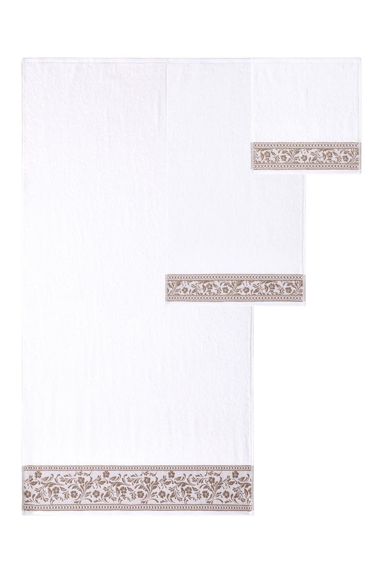 Jacquard 6-Piece Towel Set, Alternate, color, TAUPE