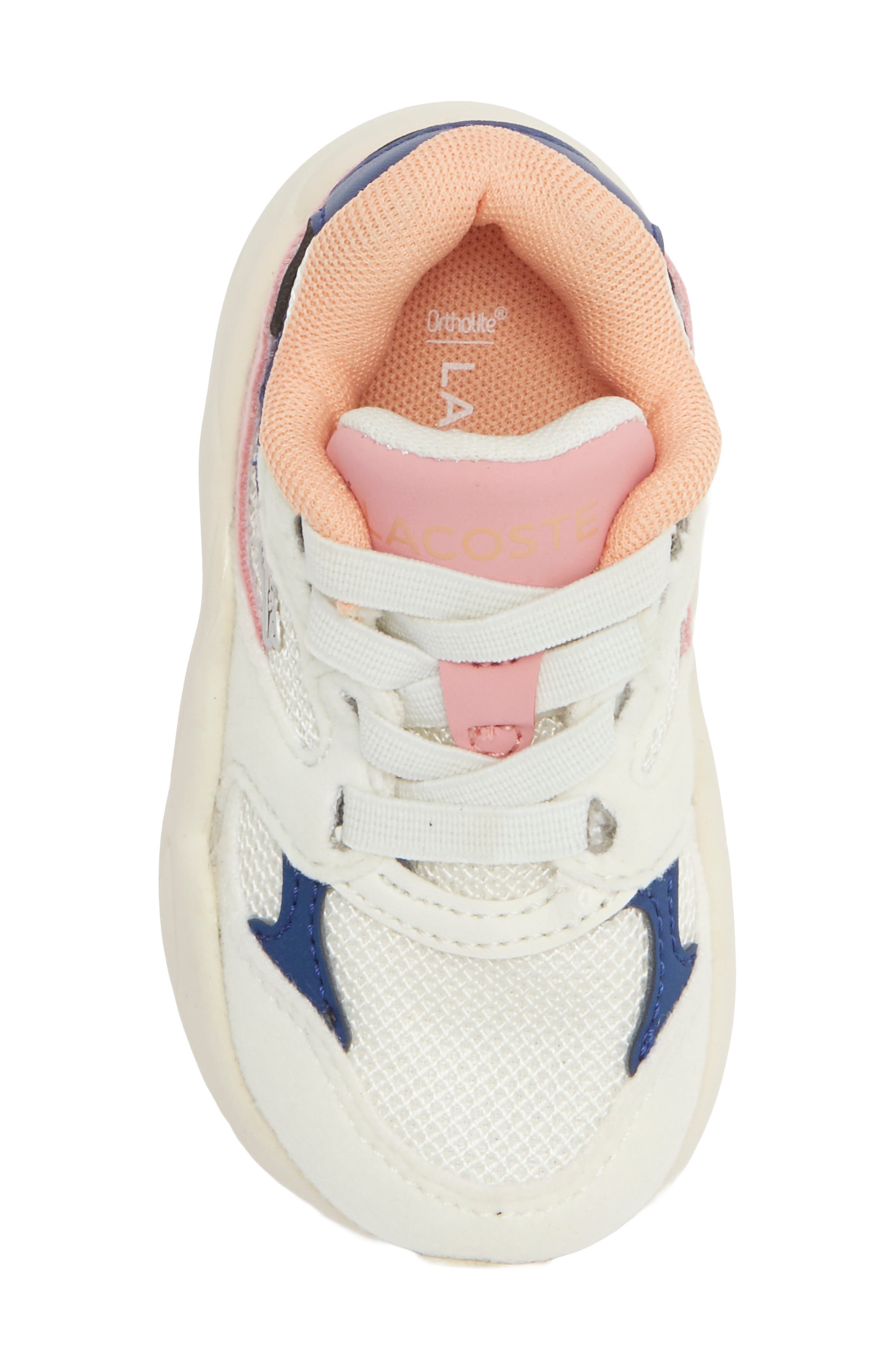 Lacoste Kids' Storm 96 2K Sneaker, Alternate, color, Off White/ Pink