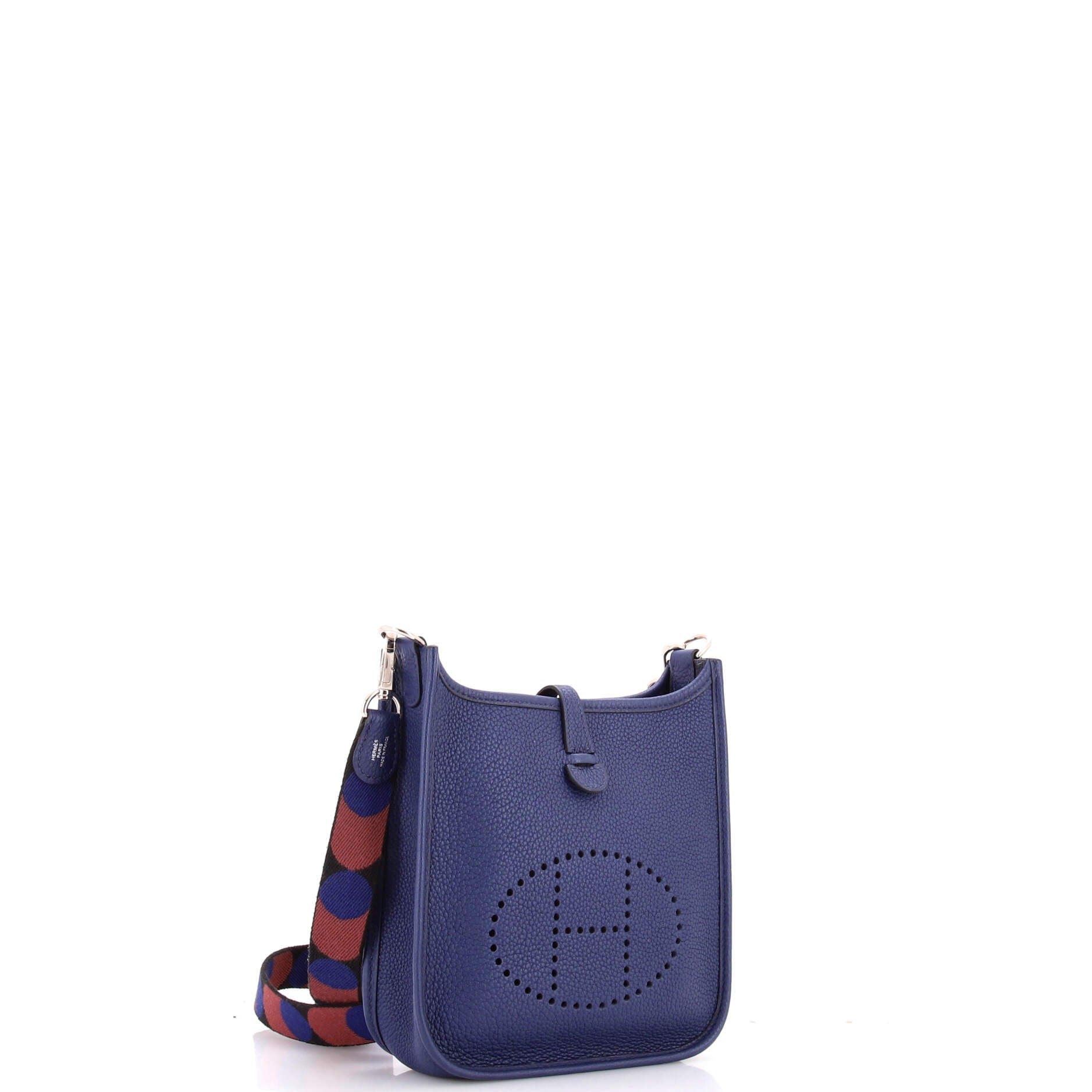 Pre-Owned Hermes Evelyne Bag Gen III Maurice TPM, Alternate, color, Bleu Saphir