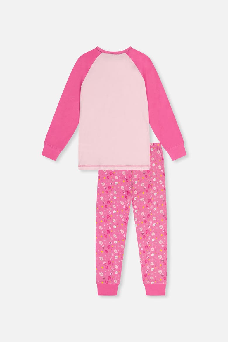 Hanukkah Organic Cotton Top Pants Two Piece Pajama Set, Alternate, color, Rose Printed Hanukkah