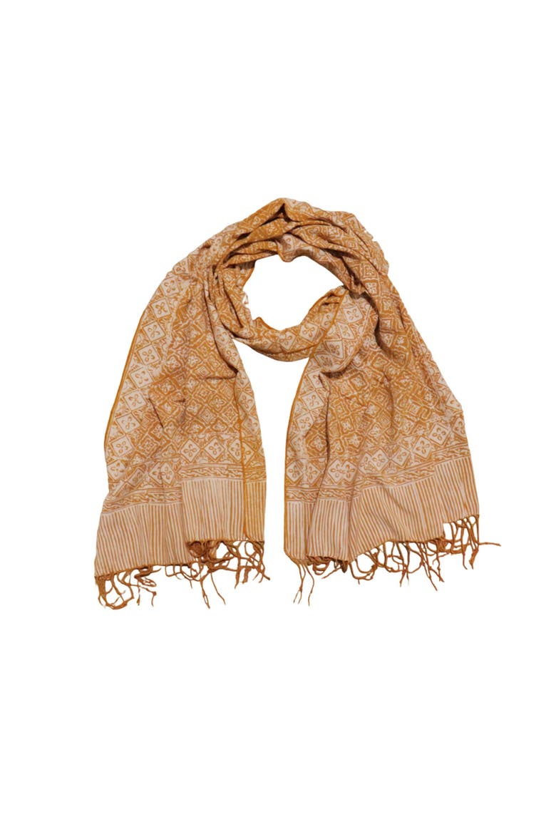 Handmade Batik Scarf, Main, color, Frangipani