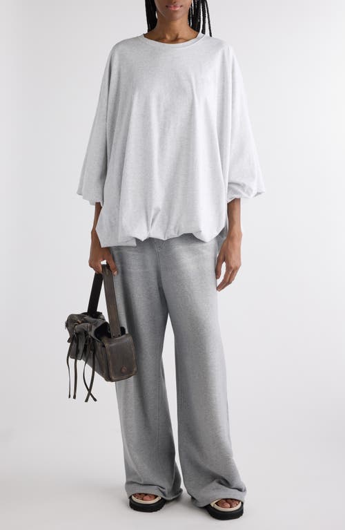 Acne Studios Eniko Bubble Hem Sweatshirt In Grey Melange