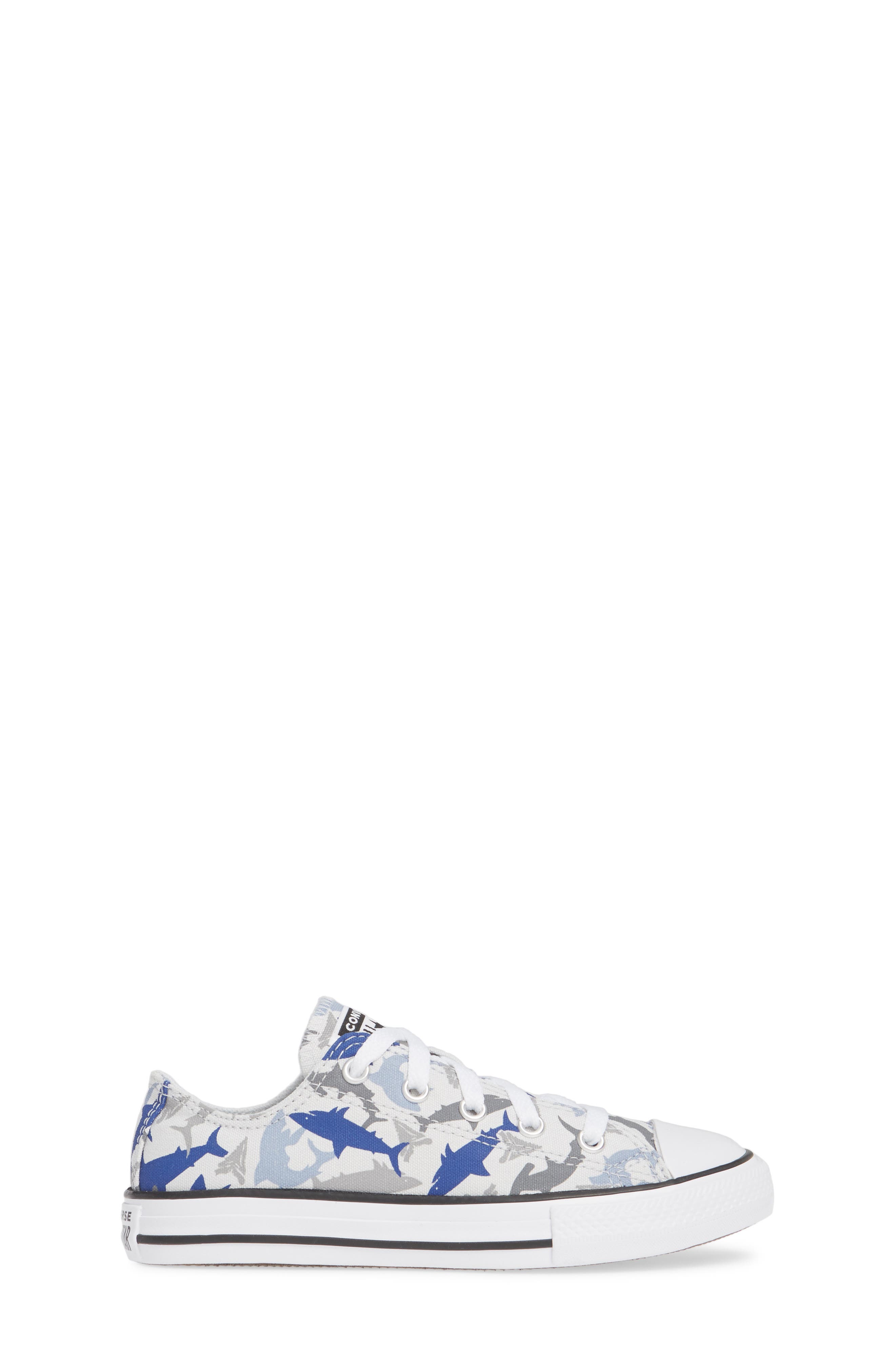 Chuck Taylor® All Star® Shark Low Top Sneaker, Alternate, color, PHOTON DUST/ RUSH BLUE/ WHITE