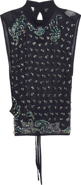 Dries Van Noten Carmasa Crystal Embellished Sleeveless Top