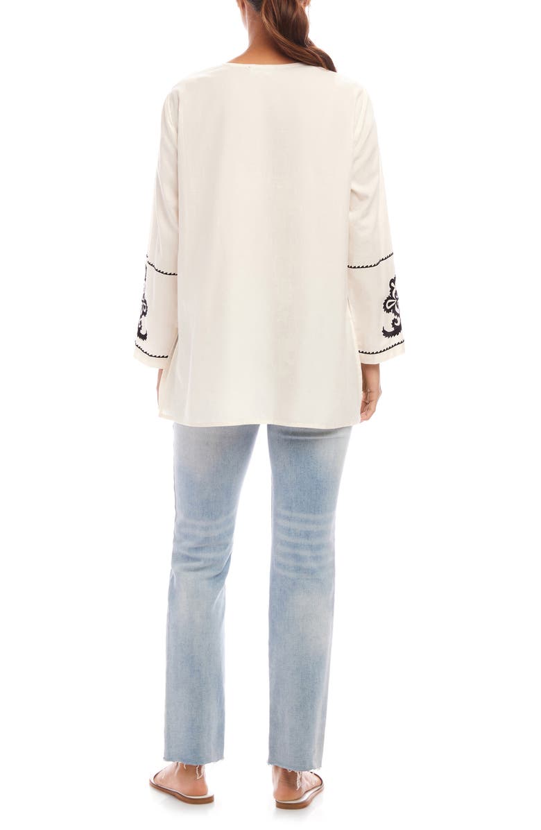 Karen Kane Embroidered Cotton Tunic Top, Alternate, color, 