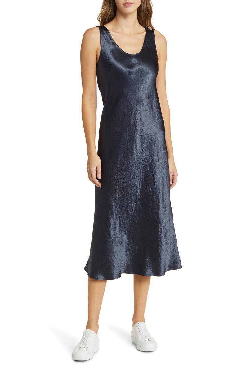 Max Mara Leisure Talete Textured Satin Midi Dress, Main, color, 