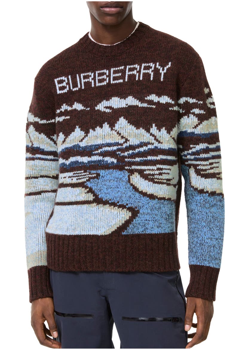 Alpine Wool Sweater, Main, color, Brown