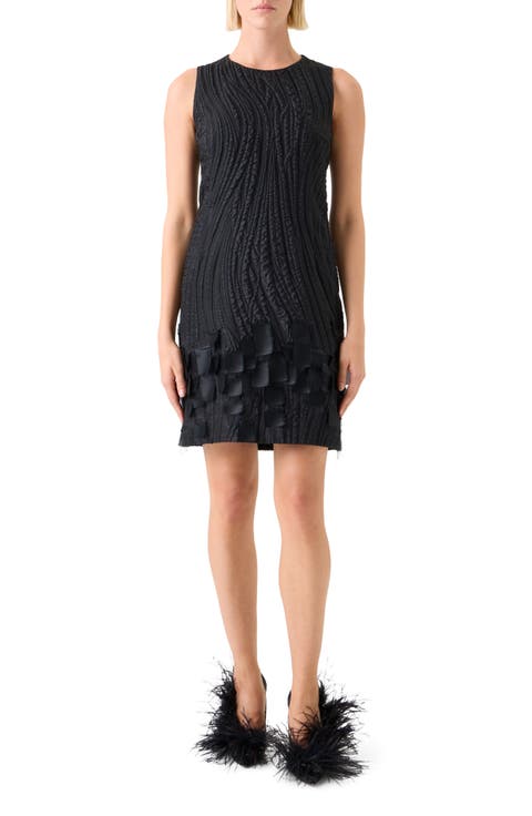 Waves Jacquard Sheath Dress