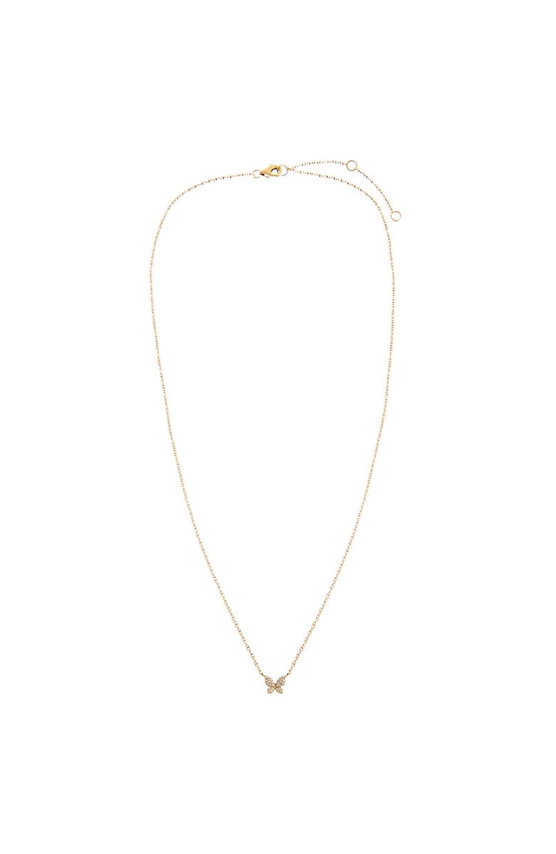 BY ADINA EDEN Diamond Butterfly Necklace 14K, Alternate, color, 