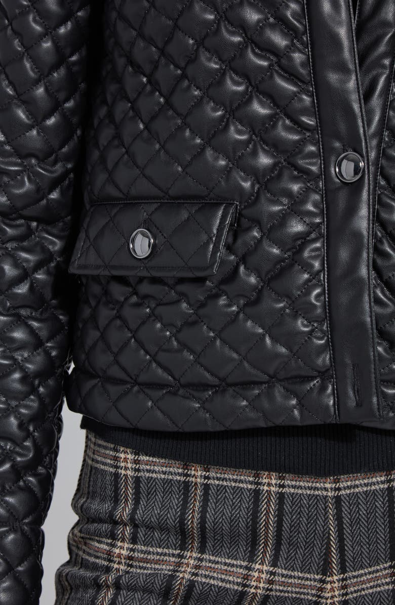 Lysse Aurelle Quilted Faux Leather Jacket, Alternate, color, Black